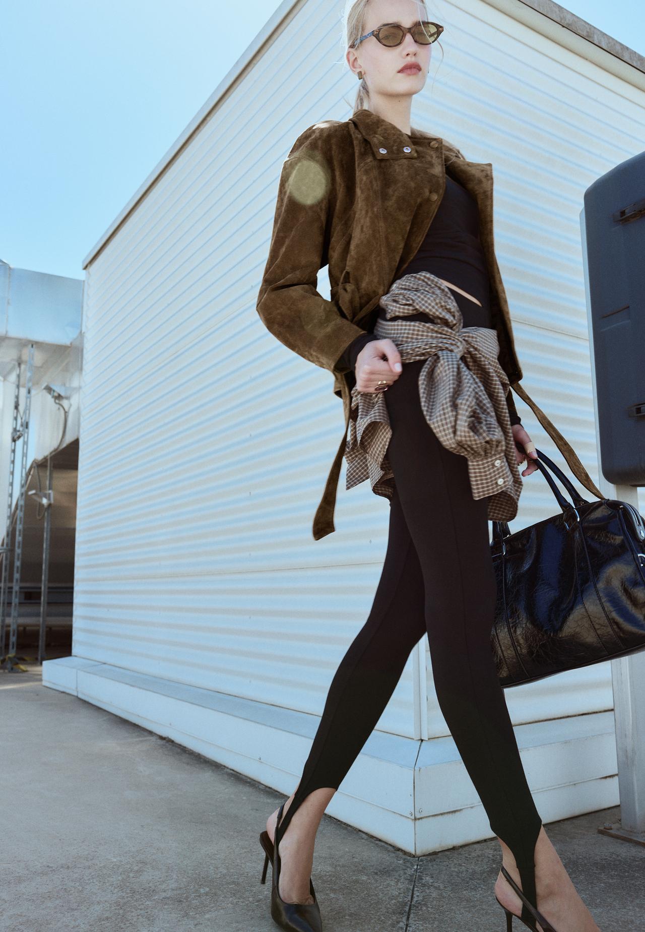 Ankle-length leggings — Black