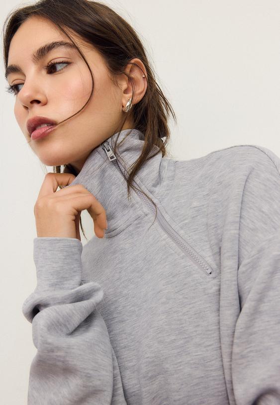 sudadera cremallera lateral tacto suave