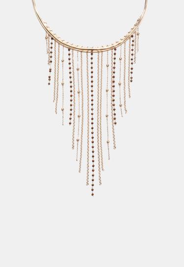 Waterfall choker necklace — Gold 3