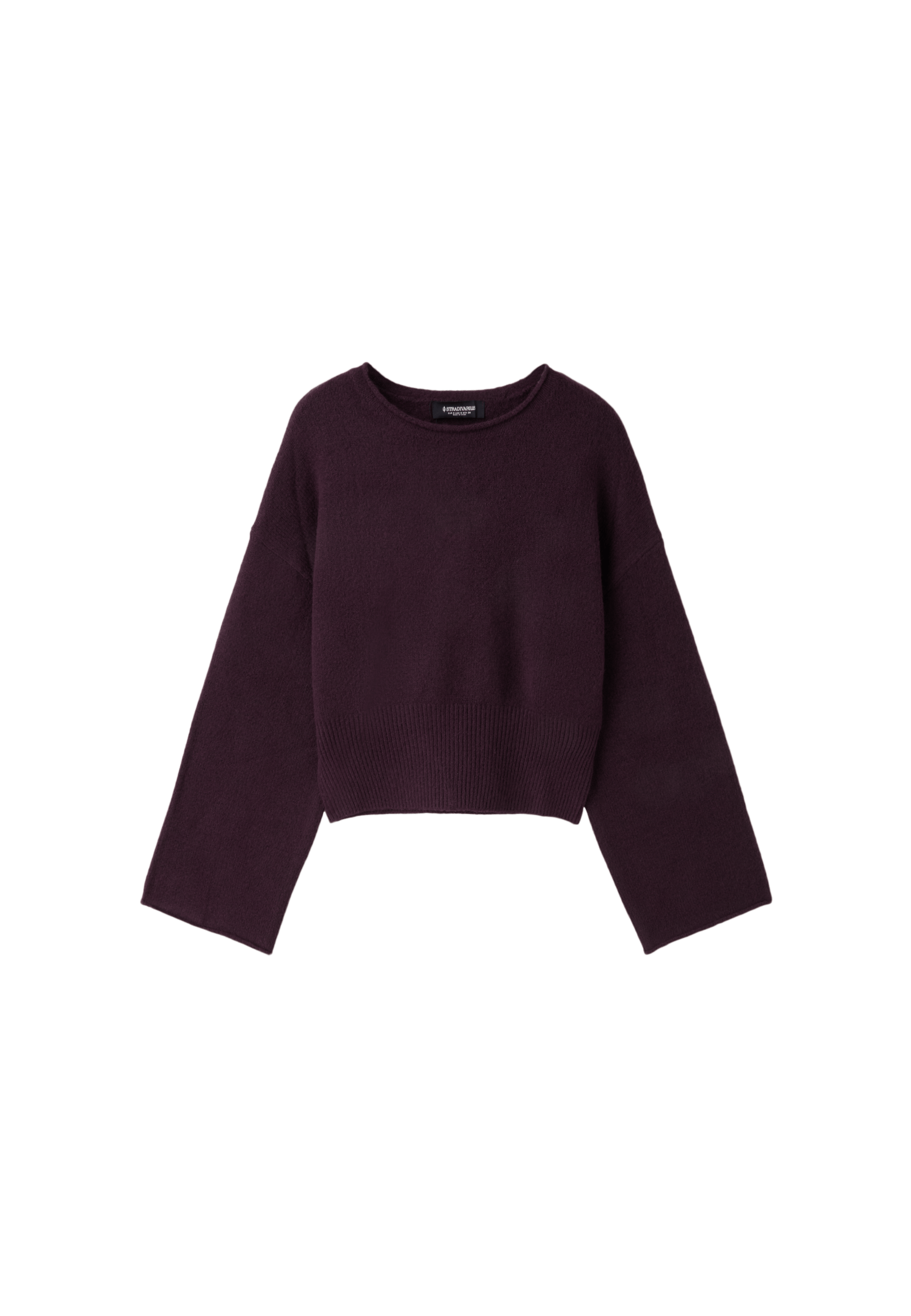 Soft knit waistband jumper — AUBERGINE
