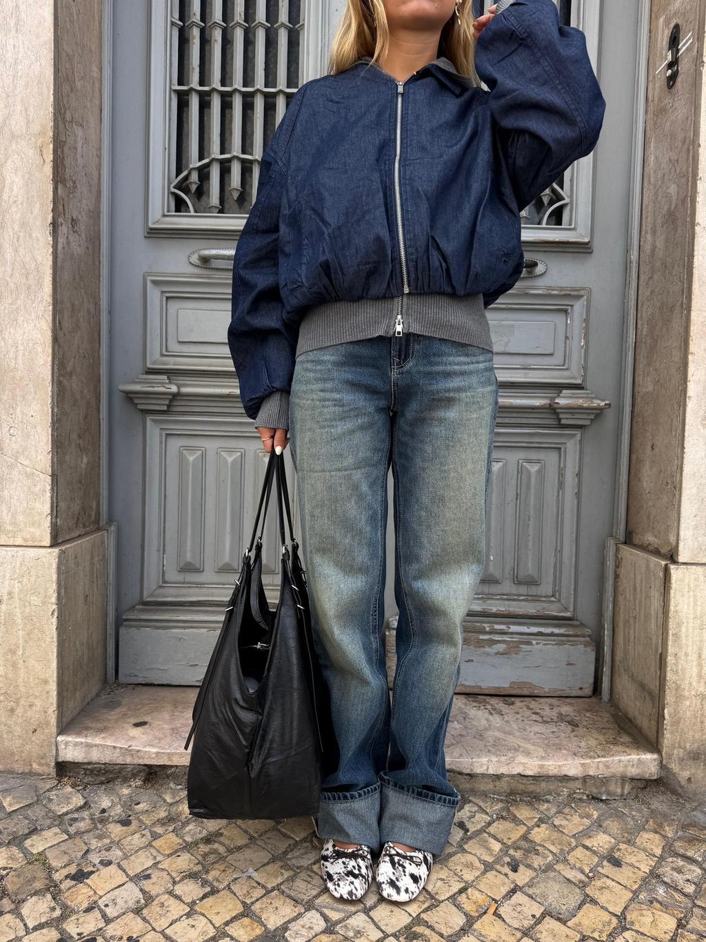 Veste en maille zippée