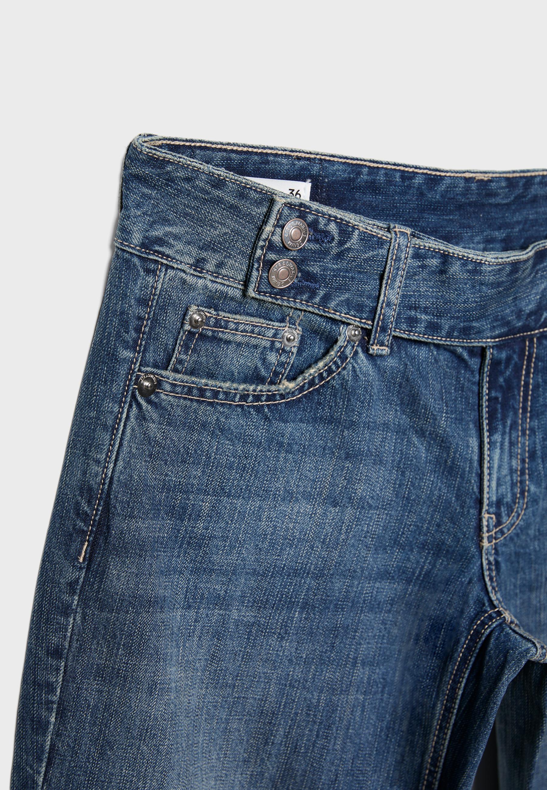 Düşük bel straight fit çekiç belli jean - Görsel 21