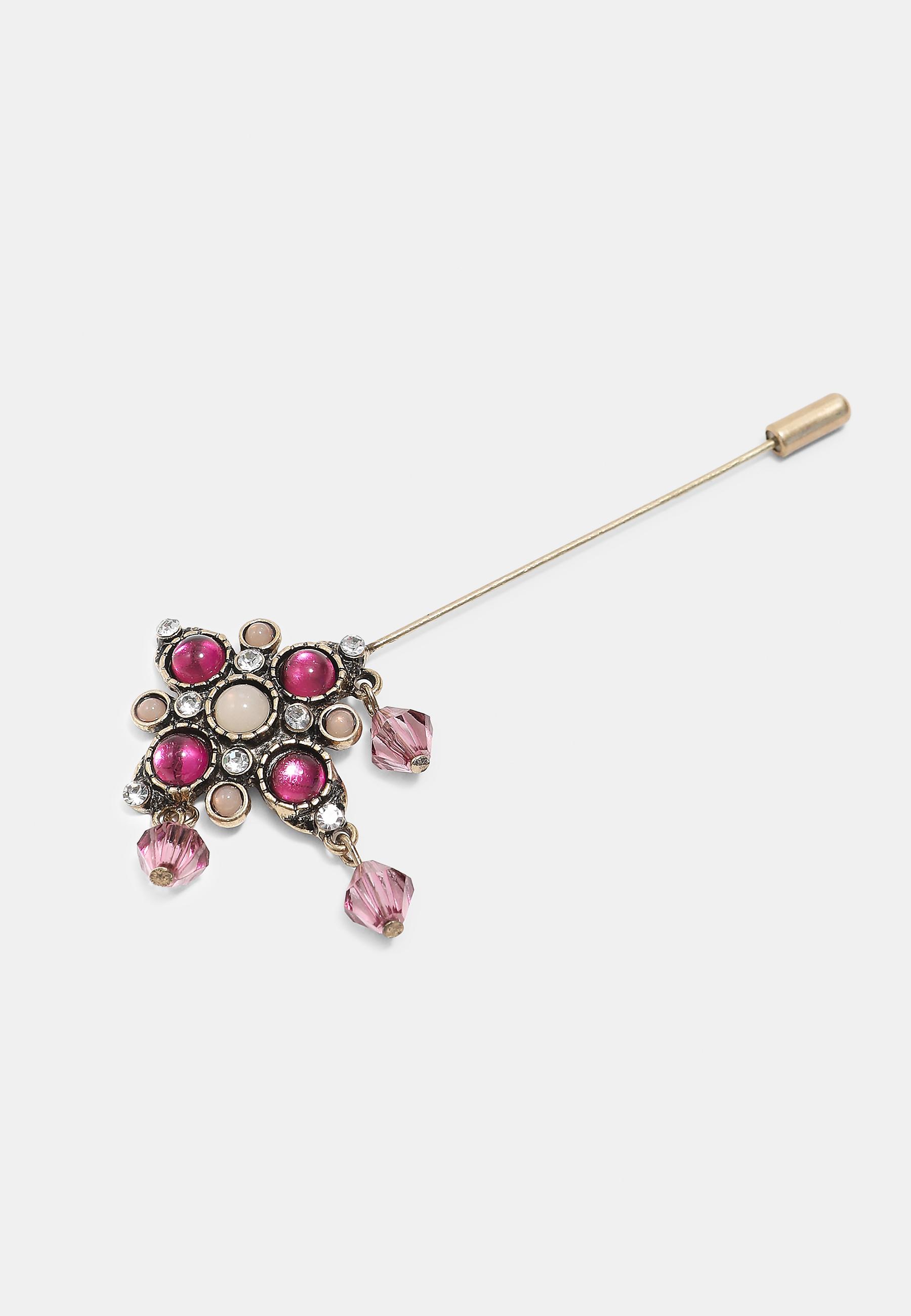 Set of 3 brooch pins — Gold