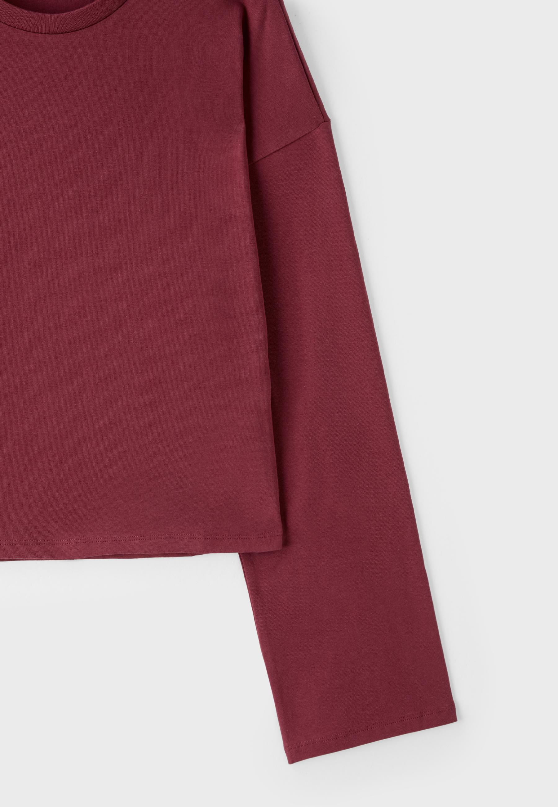 Kimono sleeve T-shirt — Dark red