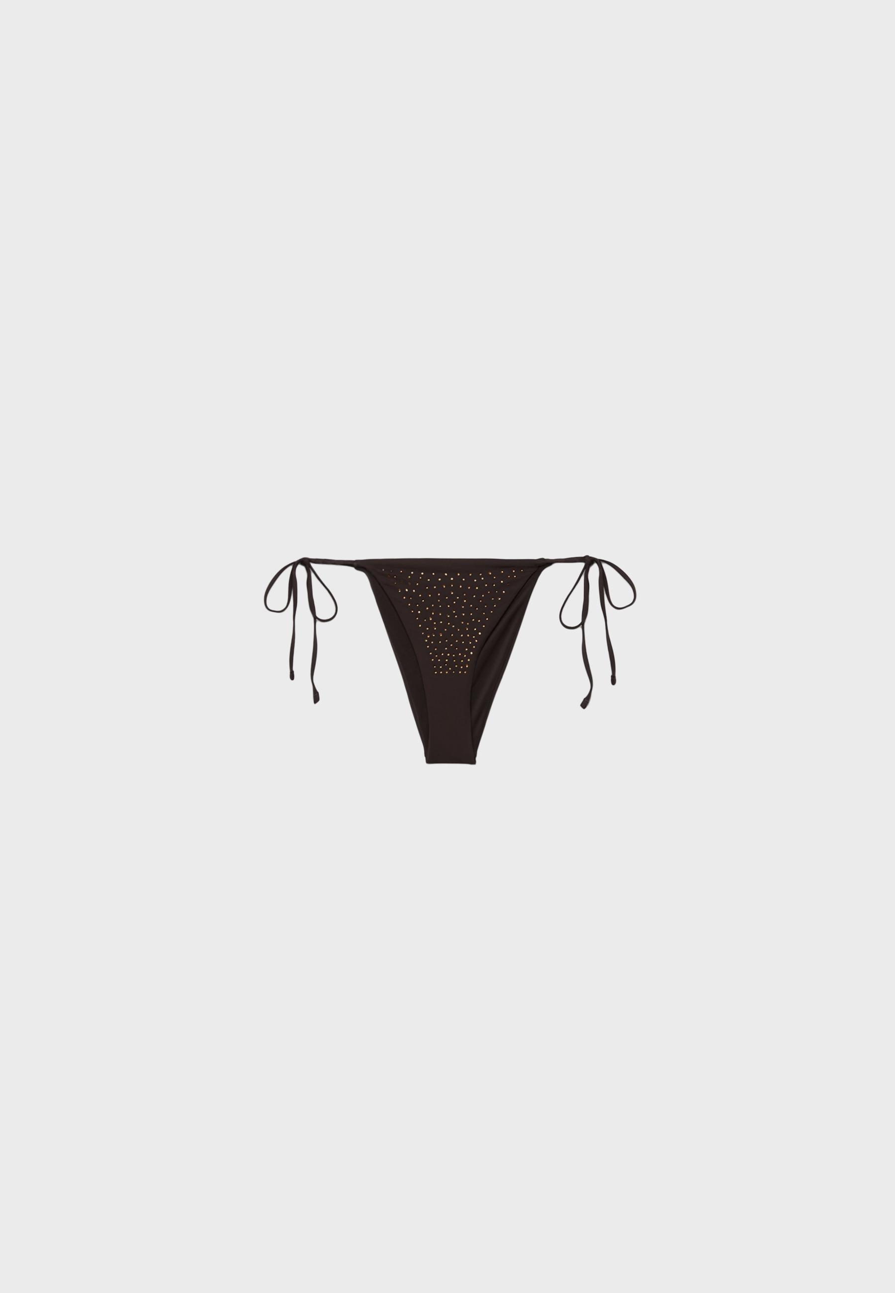 Shimmery Brazilian bikini bottoms — Brown