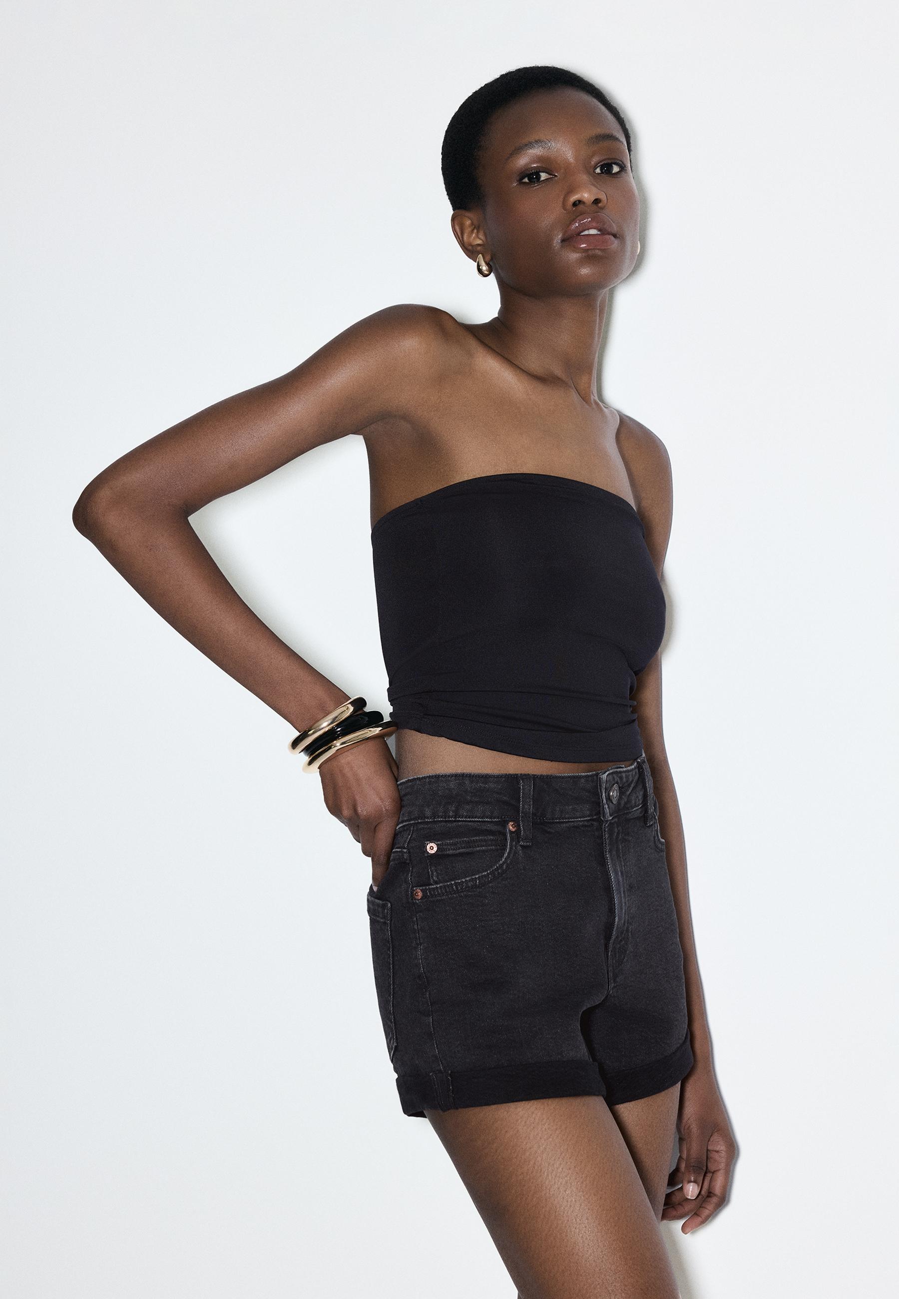 Slim fit mom shorts - Women's fashion | Stradivarius Turkey