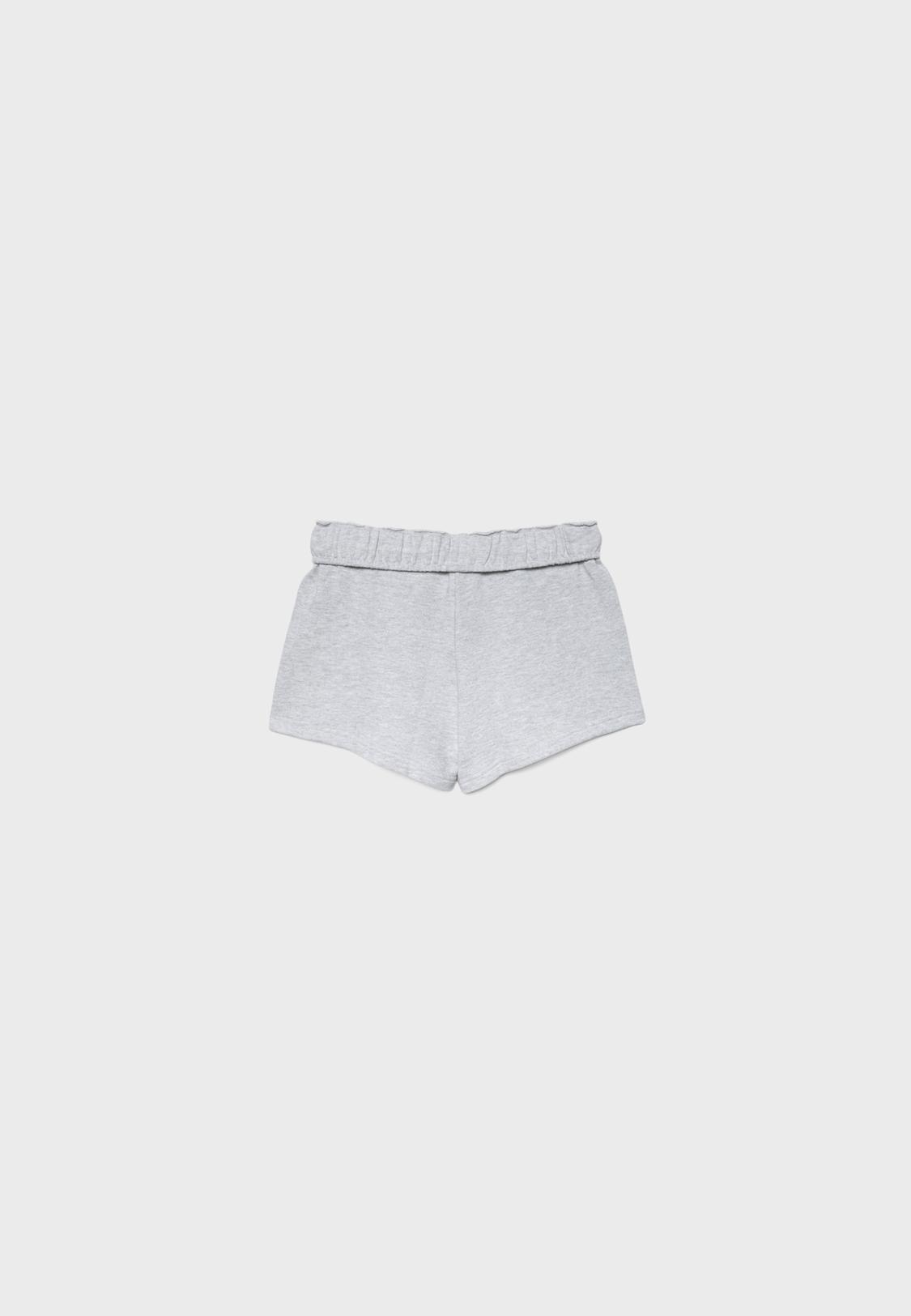 Short Moulant Femme Gris Clair - Taille 36 EU - Style Décontracté, Détails Noeud