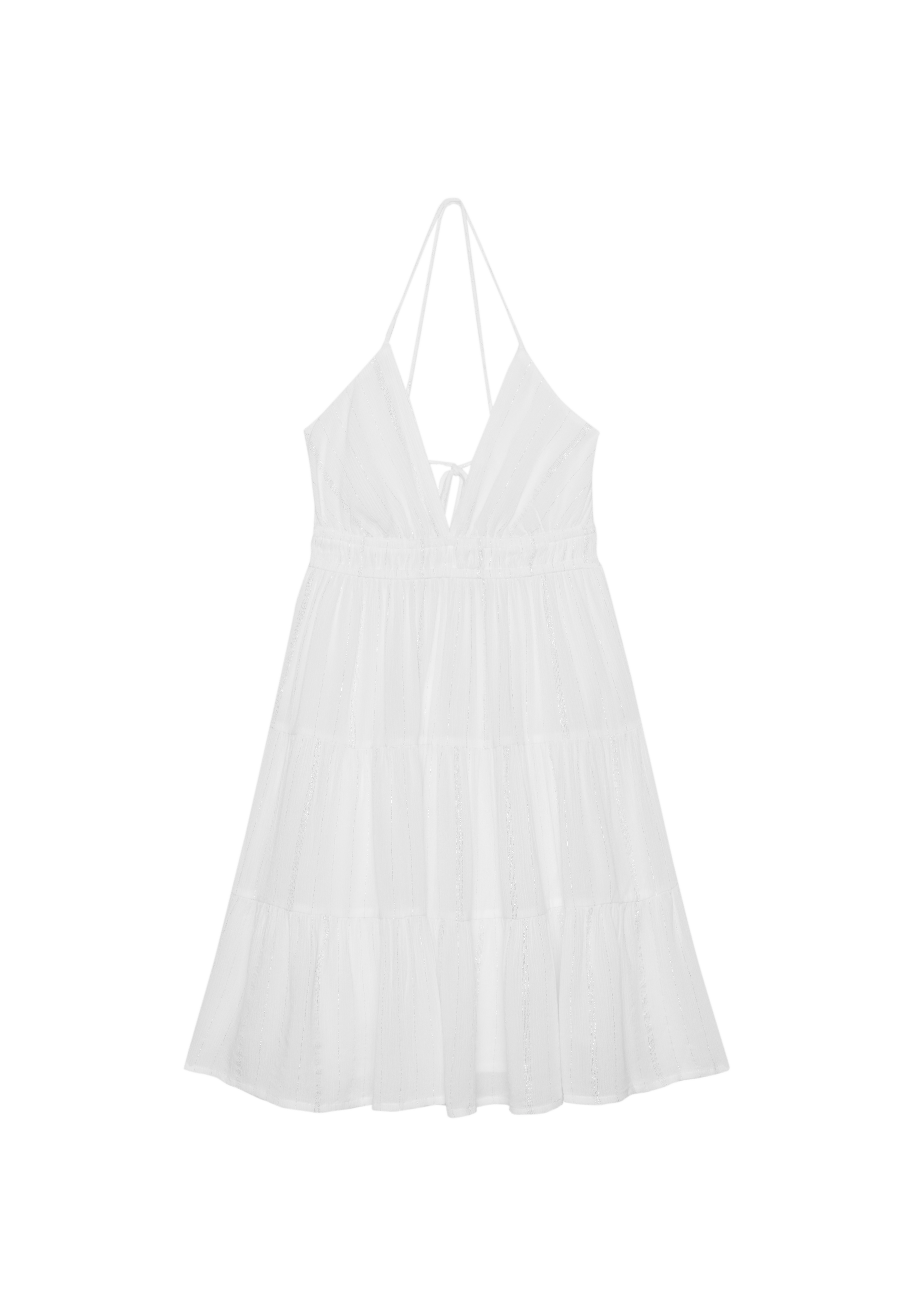 Short dress with open back — White