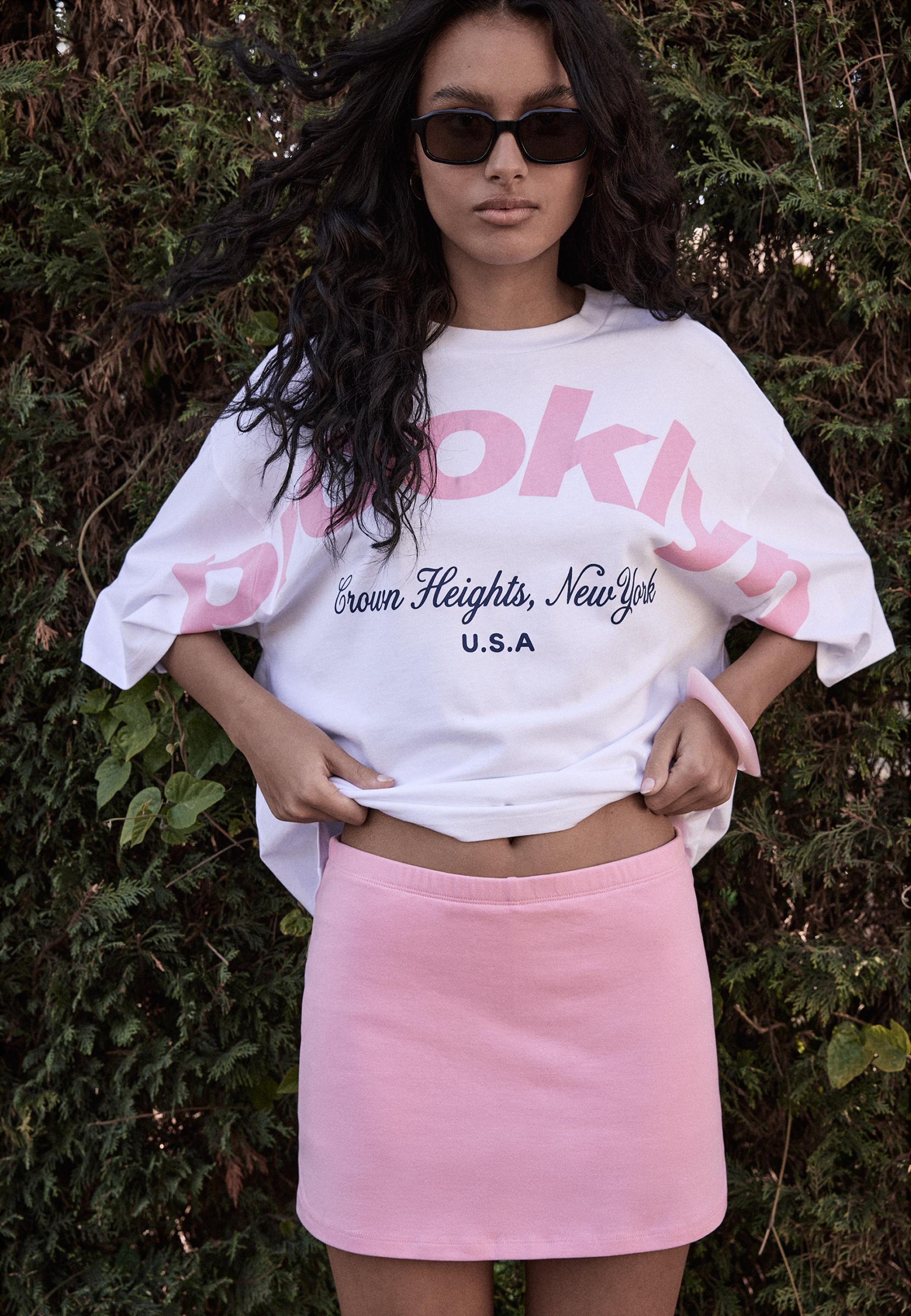 Basic knit skort — Bubblegum pink