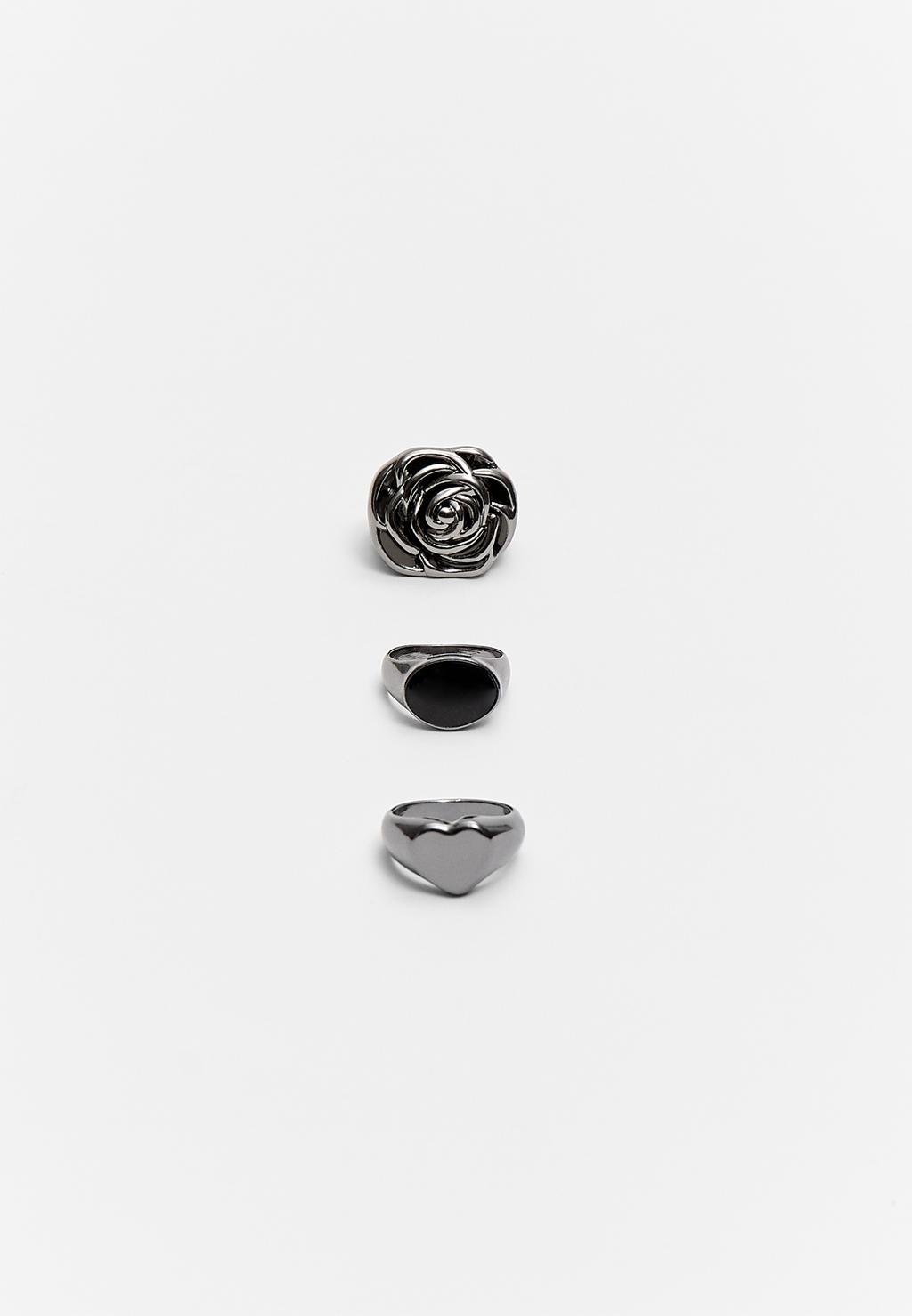 Set of 3 rose rings