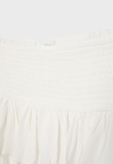 Ruffled mini skort — White 8