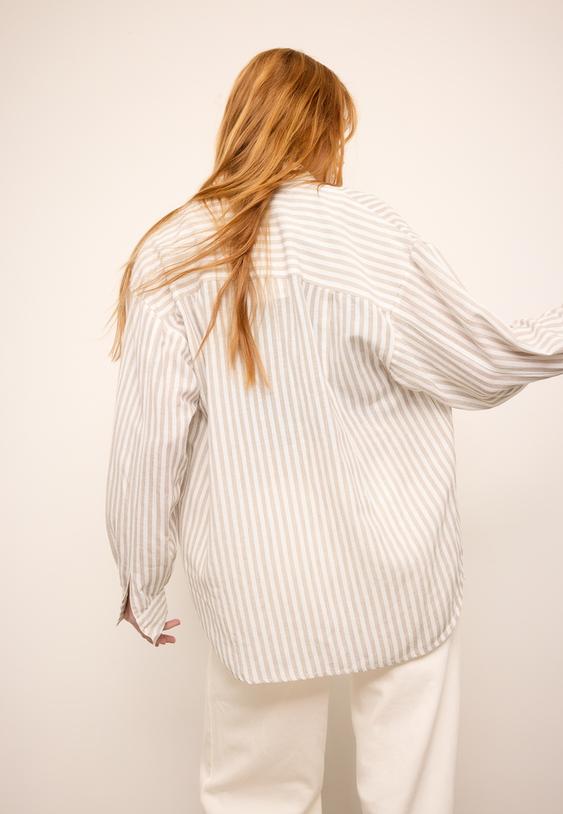 camicia effetto lino