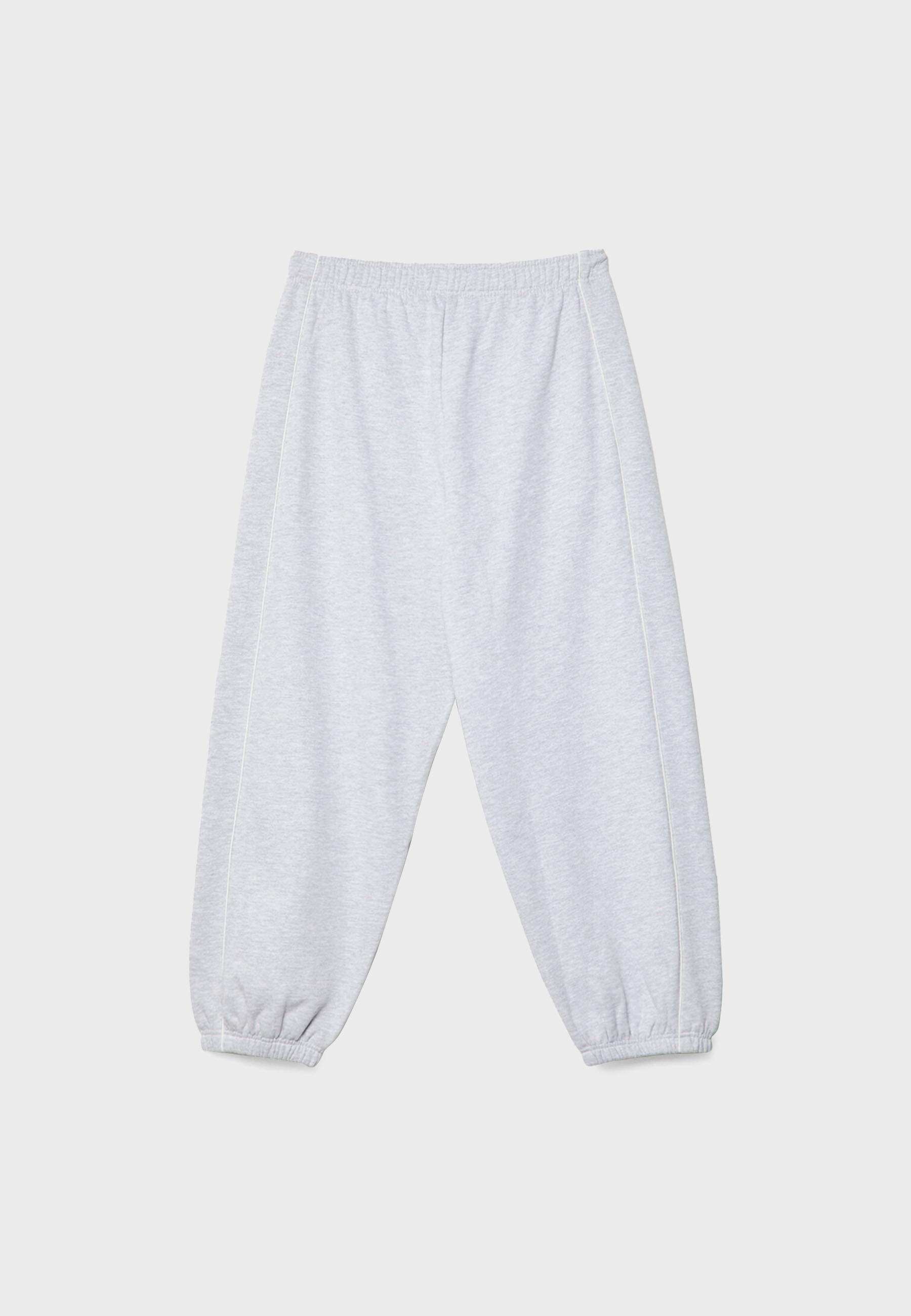 Piping jogger trousers — Grey melange