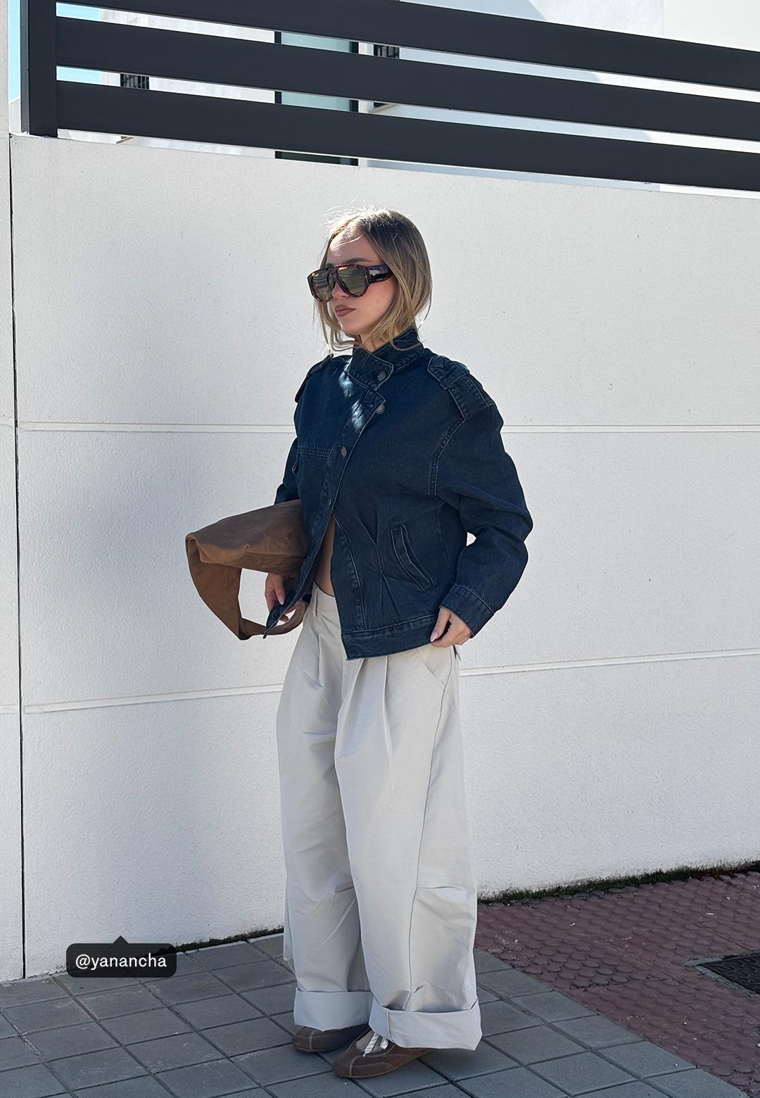 Barrel smart trousers — Stone