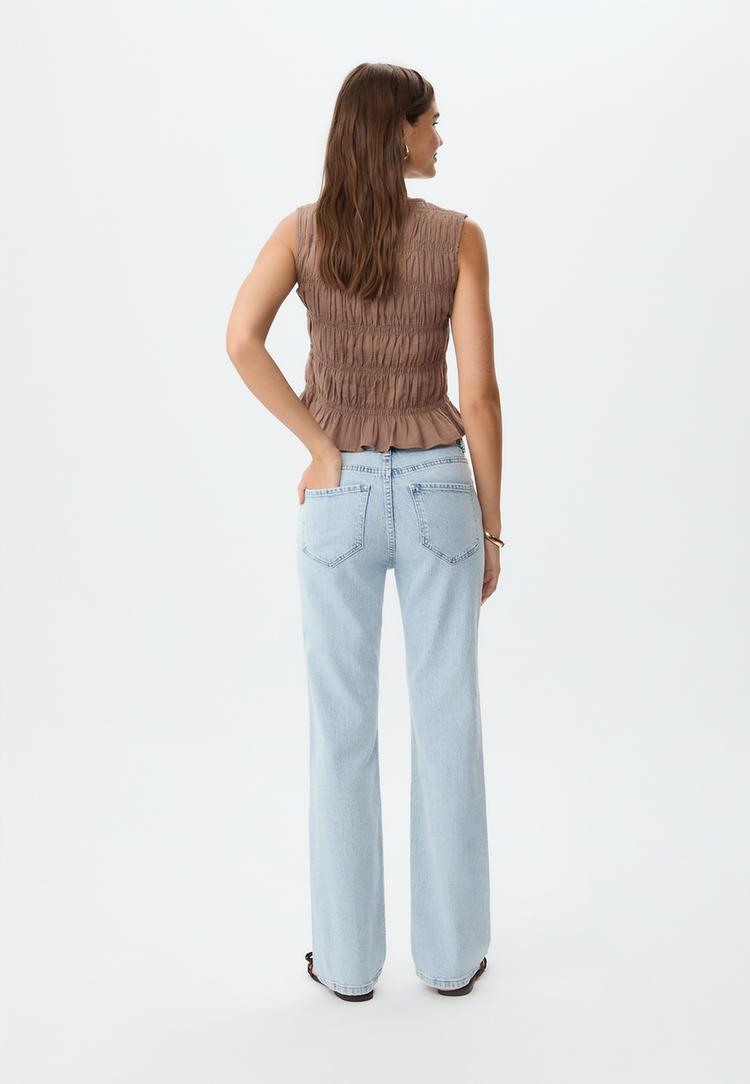 d98 jeans straight efecto vintage
