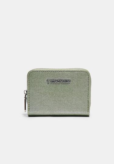 Shimmery rectangular purse — Khaki 1