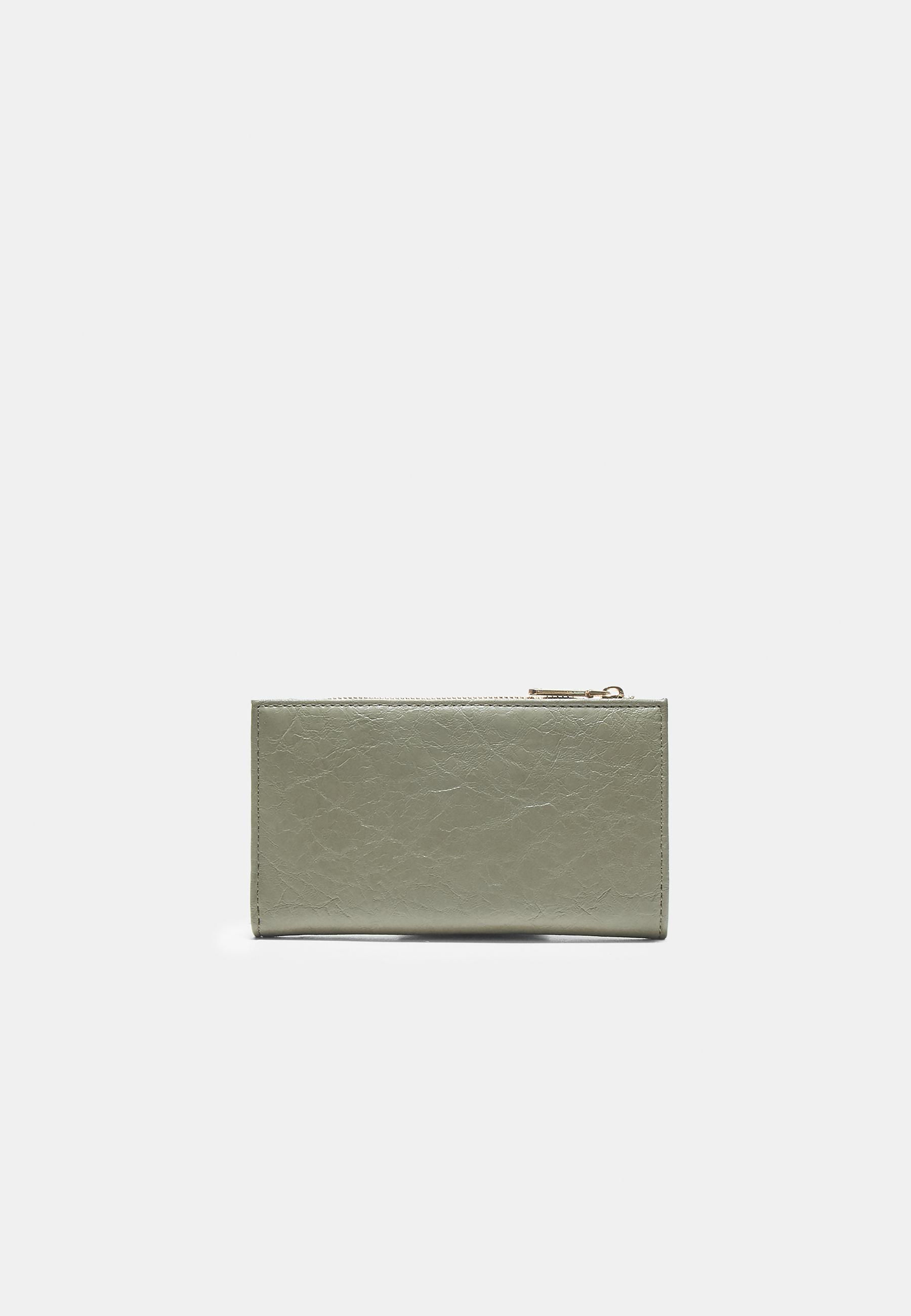 Basic zip-up purse — Khaki