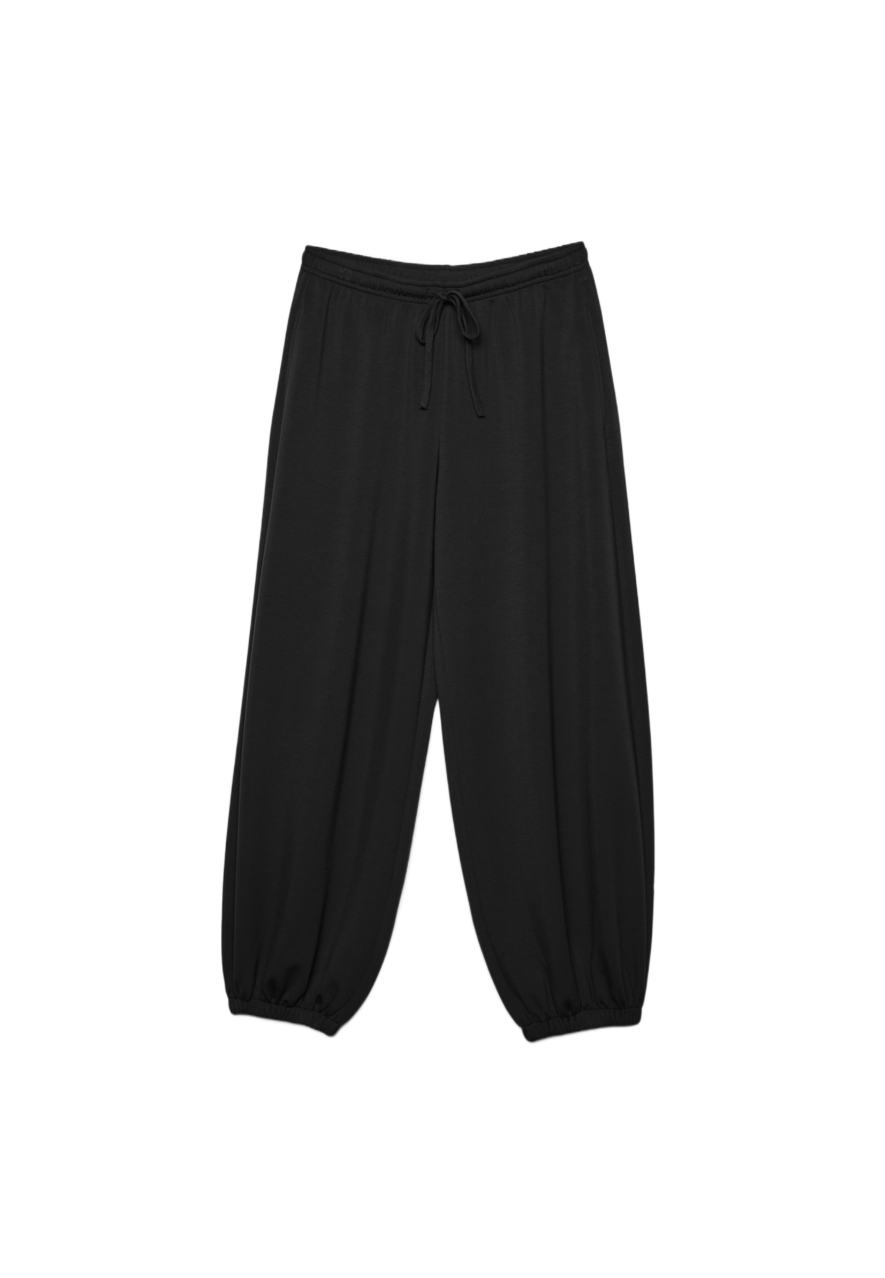Soft-touch balloon jogger trousers — Black