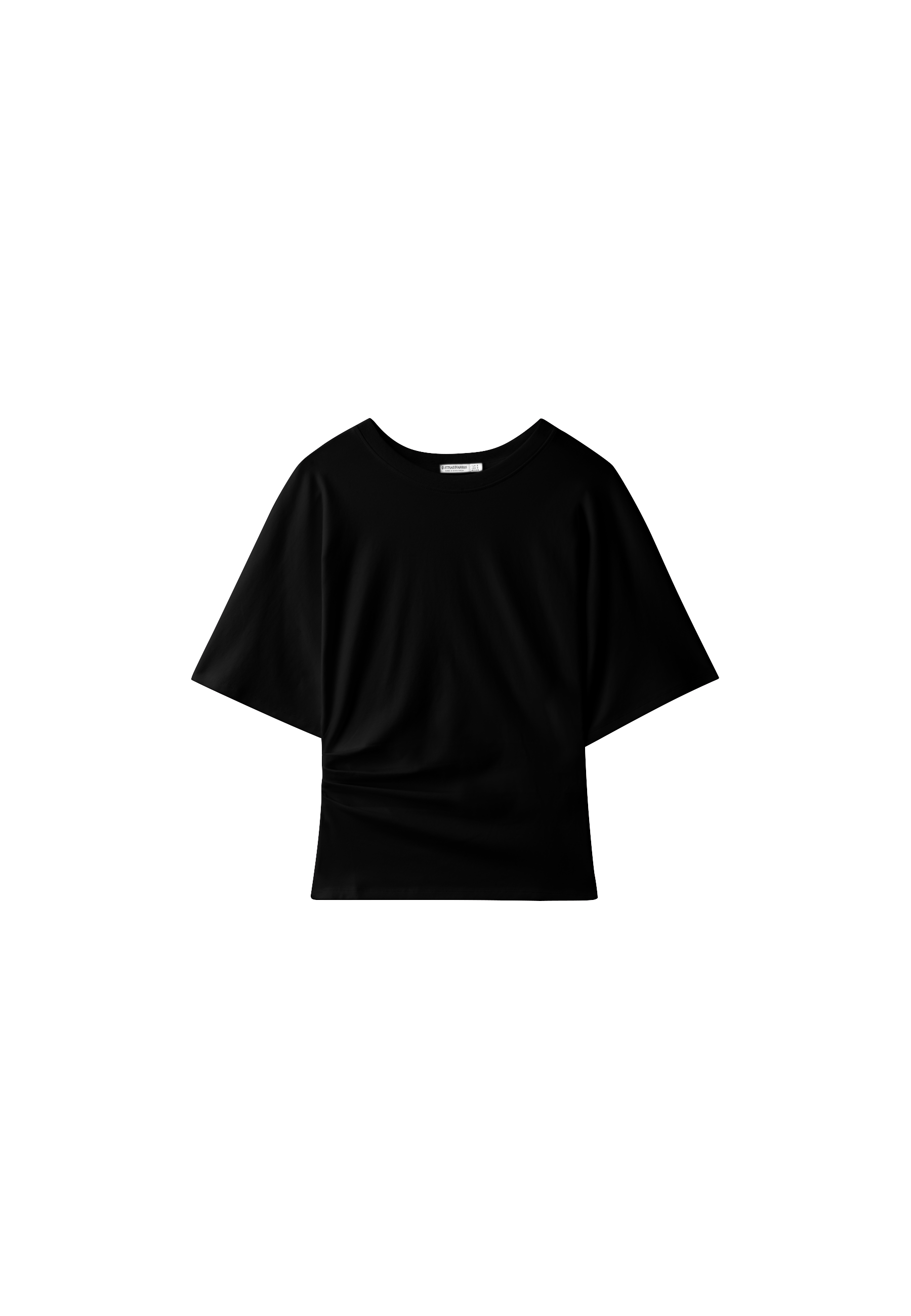 B08 Cap sleeve T-shirt — Black