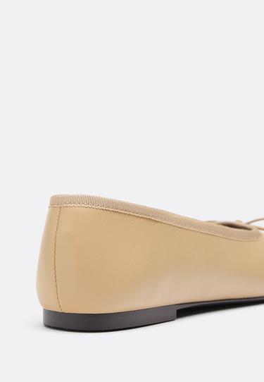 Extra-flexible leather ballet flats — ECRU 4