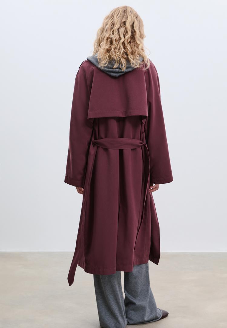 trench fluido largo oversize
