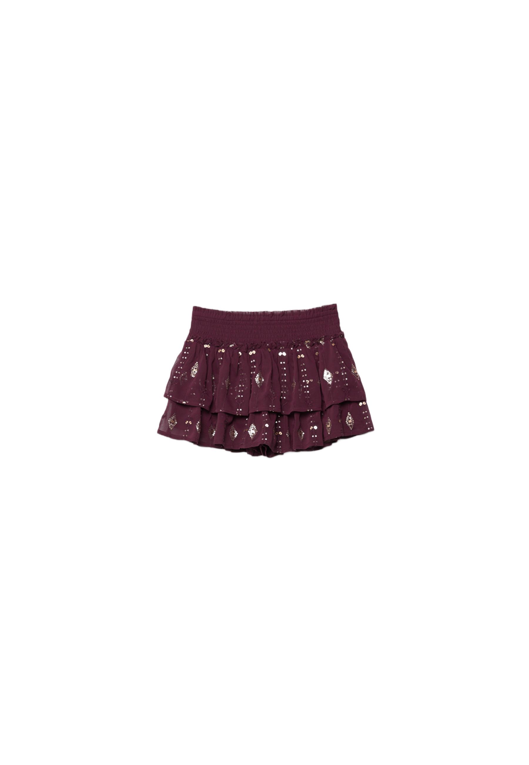 Embroidered skirt — Purple