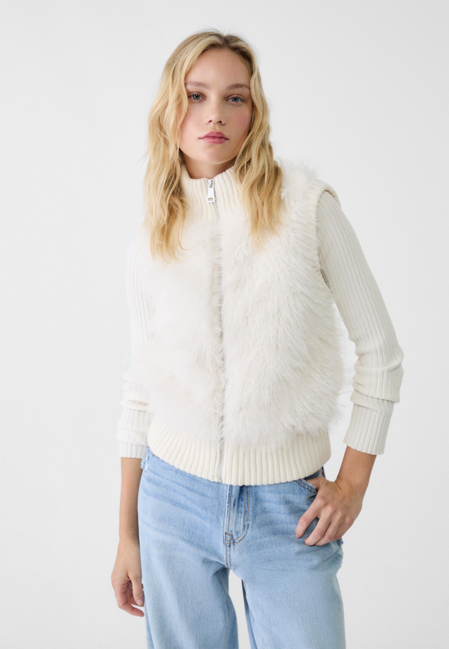 Gilet Sans Manches En Fausse Fourrure Pour Femme - Ouvert Devant, Doux Et Chaud, Pour Toutes Occasions