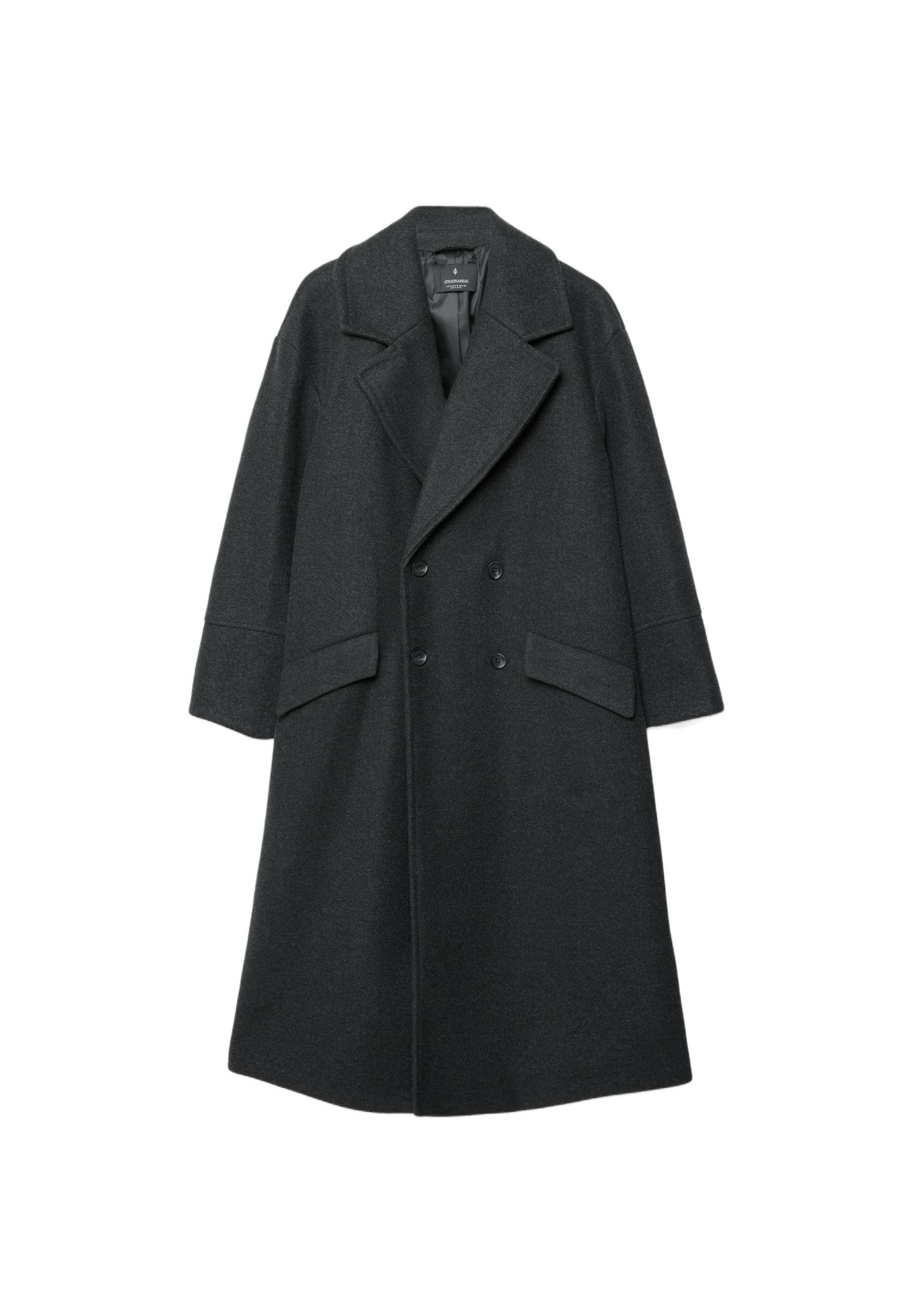 Oversize soft-touch coat — Dark grey