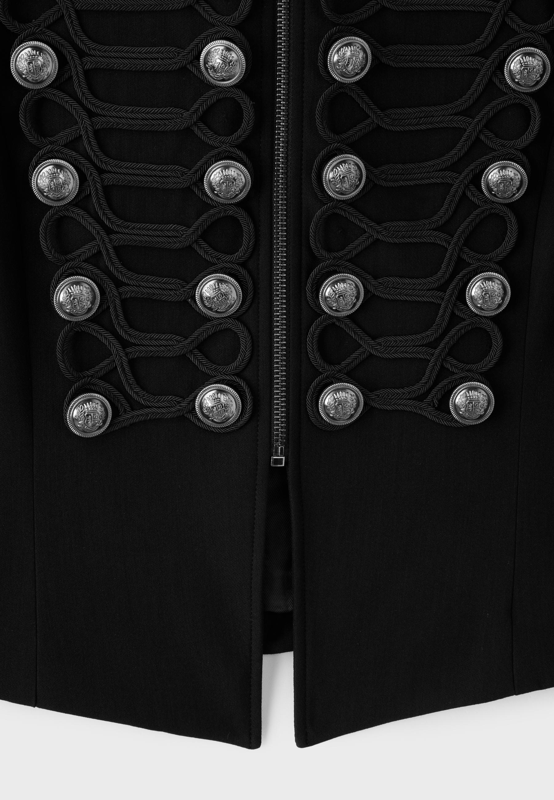 Fitted blazer with metal buttons — Black