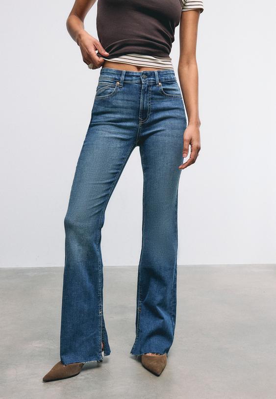 d74 jeans flare slit