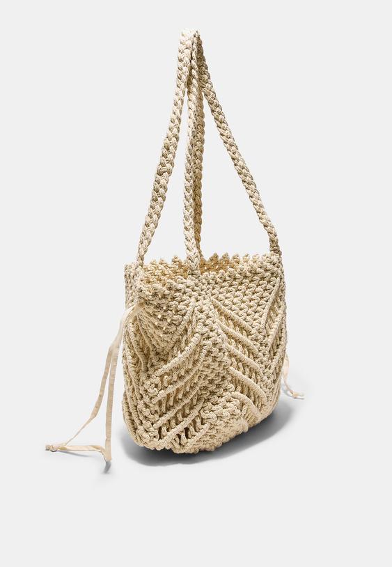 borsa shopper alluncinetto filo metallizzato