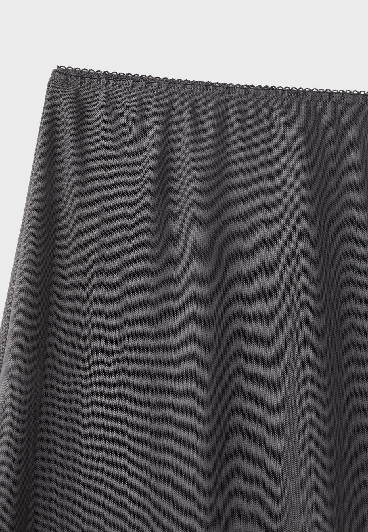 Tulle midi skirt — Dark grey