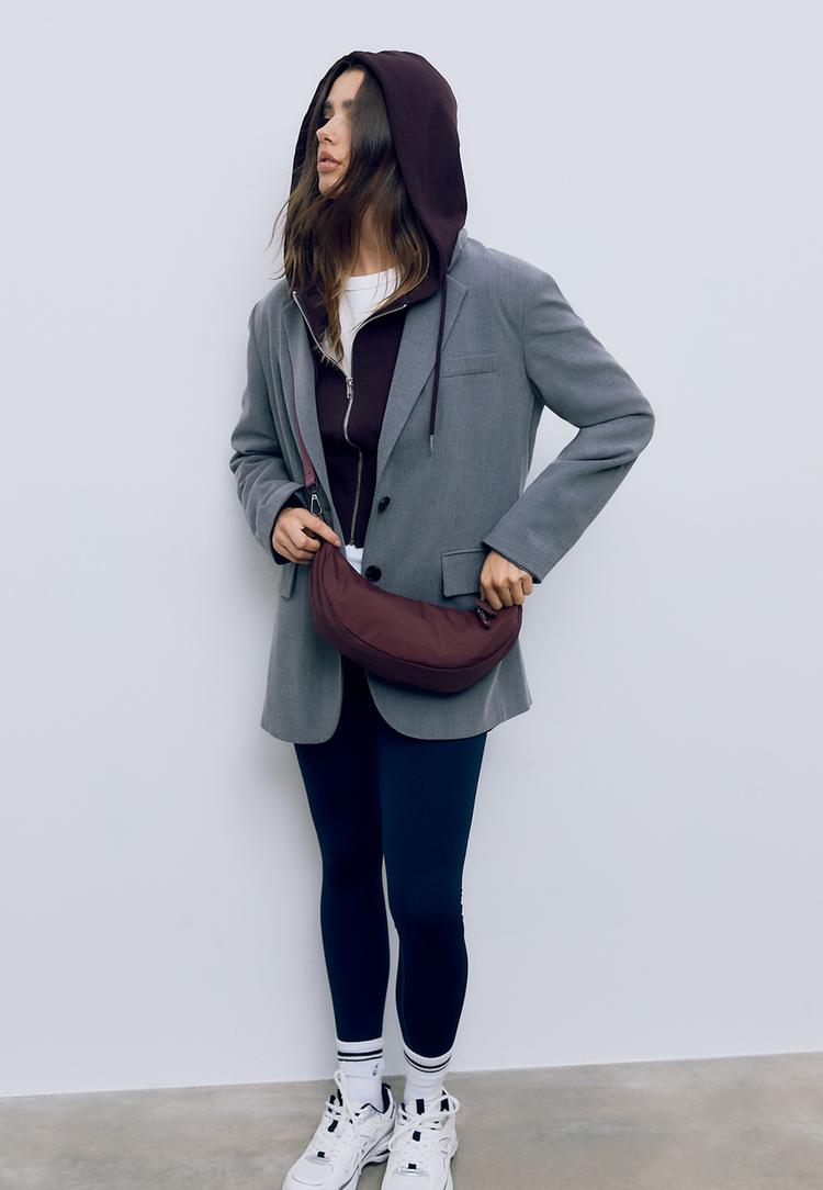 fabric crossbody moon bag