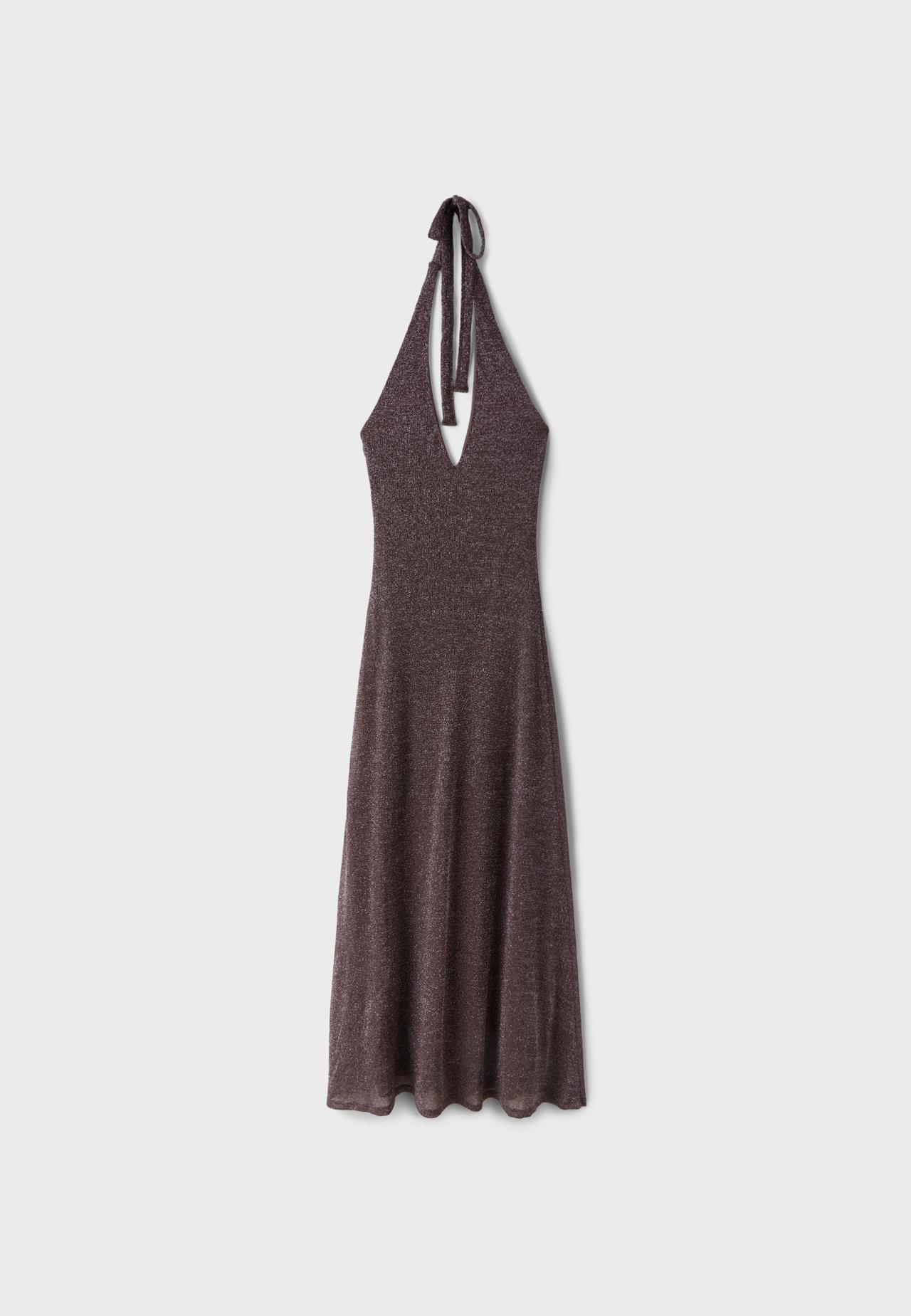 Halter midi dress — Brown