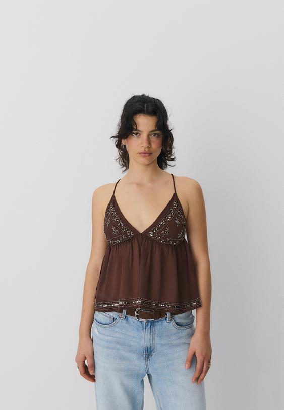 top de alcas bordado