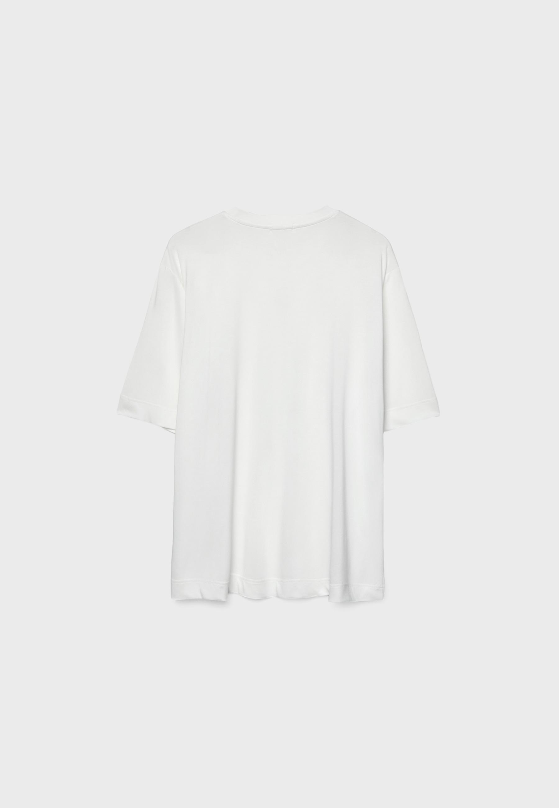 Soft-touch oversize turtleneck — Ecru