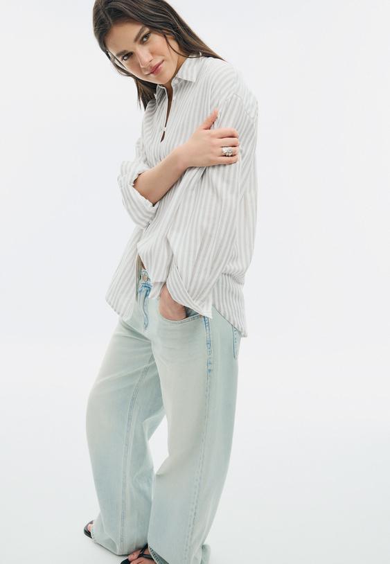 Stradivarius Chemise Effet Lin Pierre S