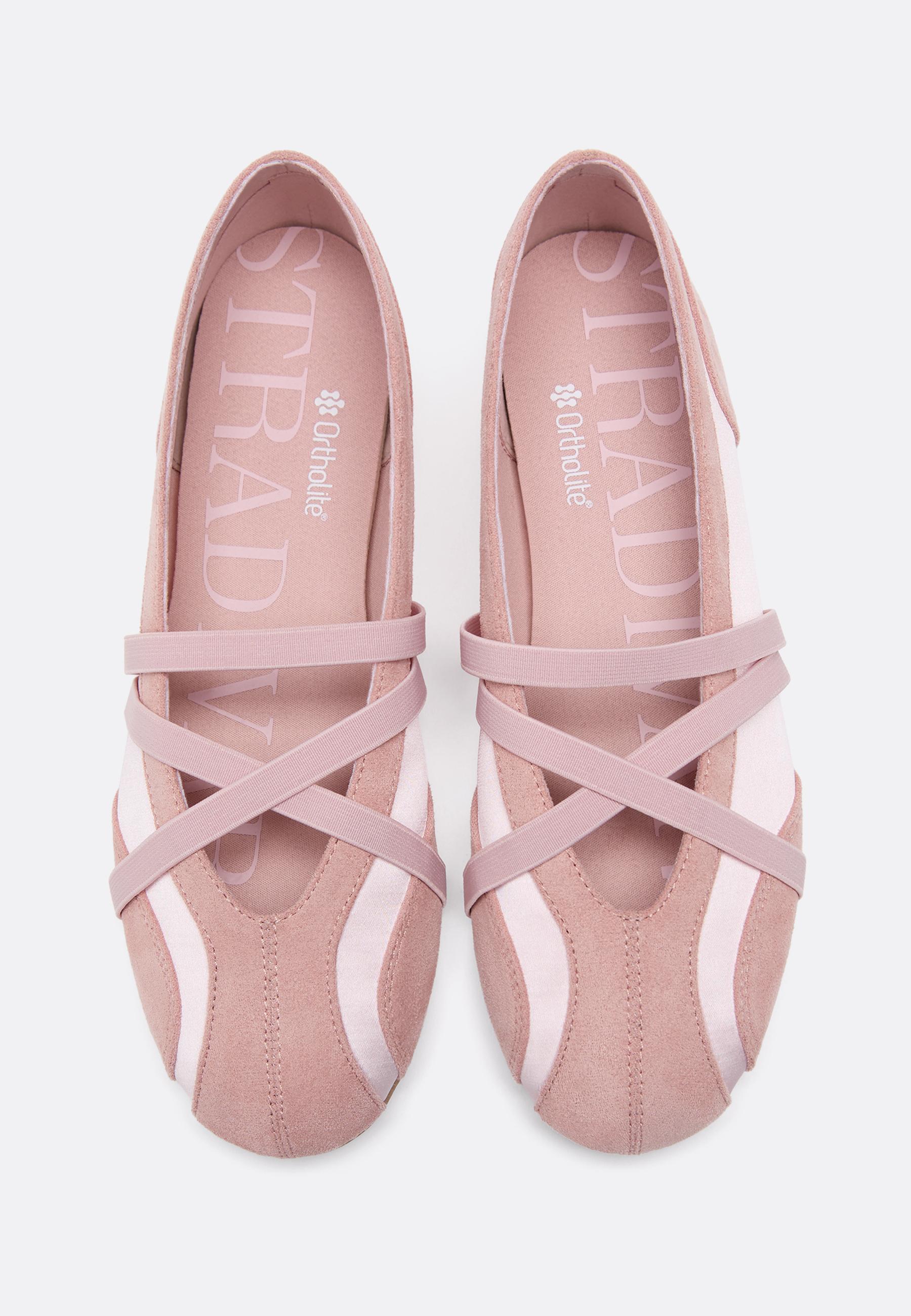 Crossover strap sneakerinas — PINK