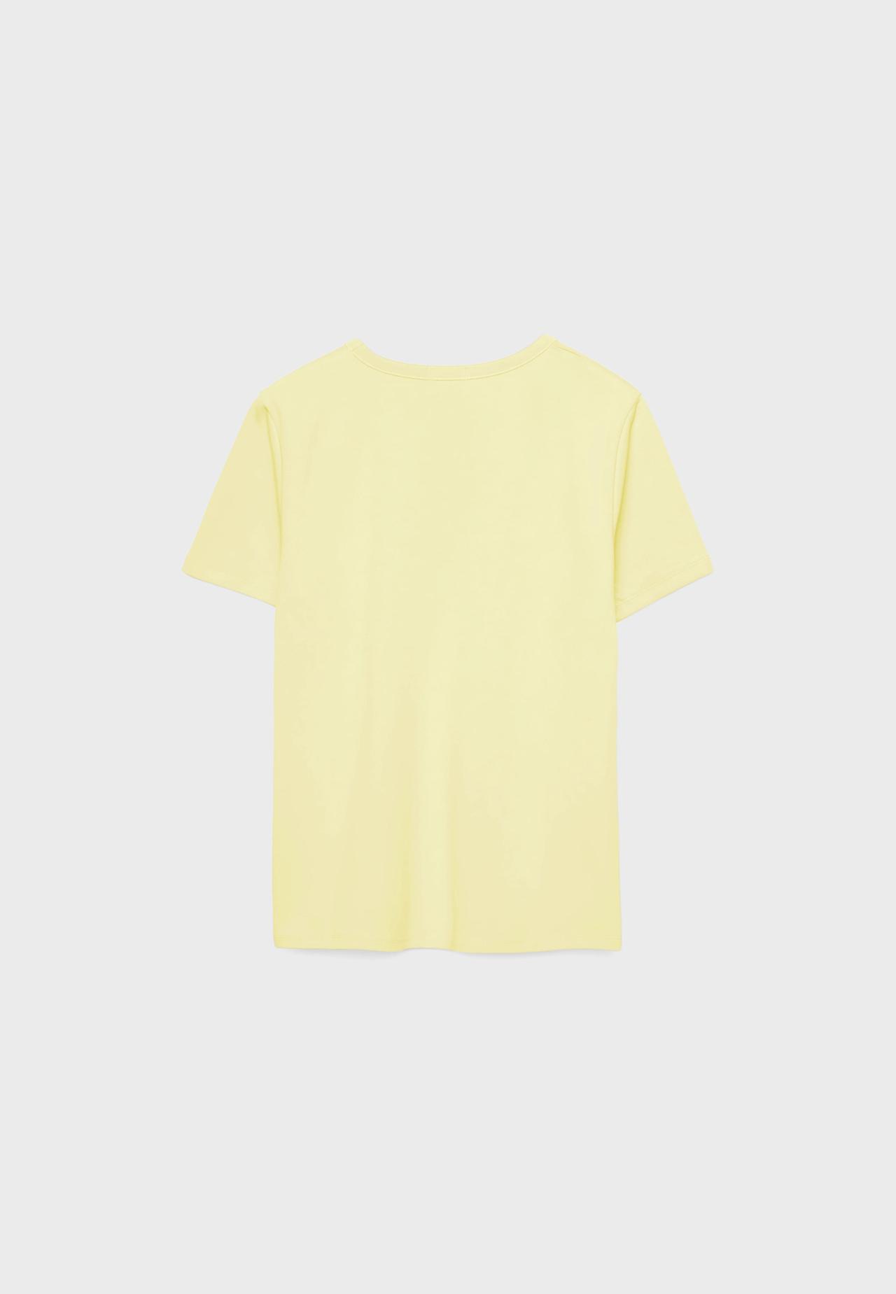 B02 Basic regular fit soft-touch T-shirt — Pastel yellow