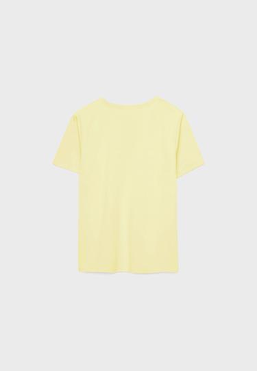 B02 Basic regular fit soft-touch T-shirt — Pastel yellow 8