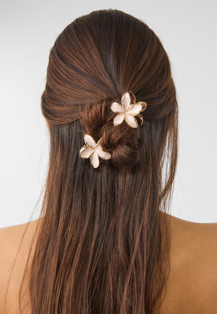 set 3 pinzas flor