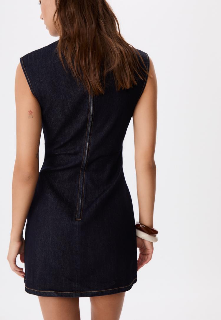 vestido corto denim