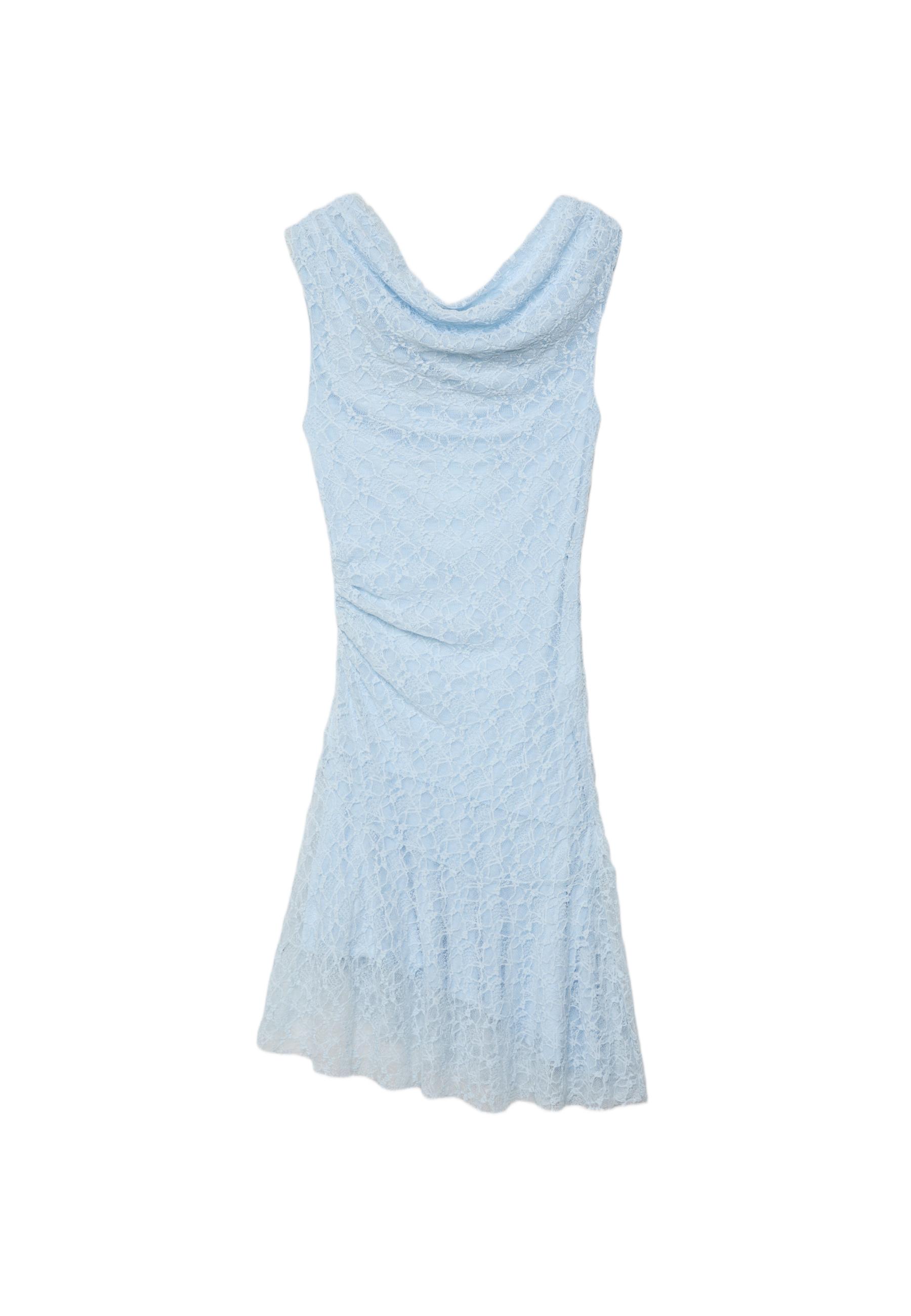 Asymmetric lace dress