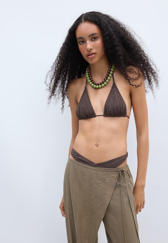 Stradivarius Set 2 Coliere Biluțe Verde Os