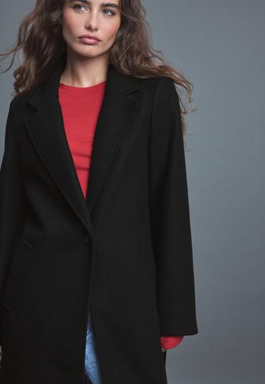 Midi button coat — Black 3