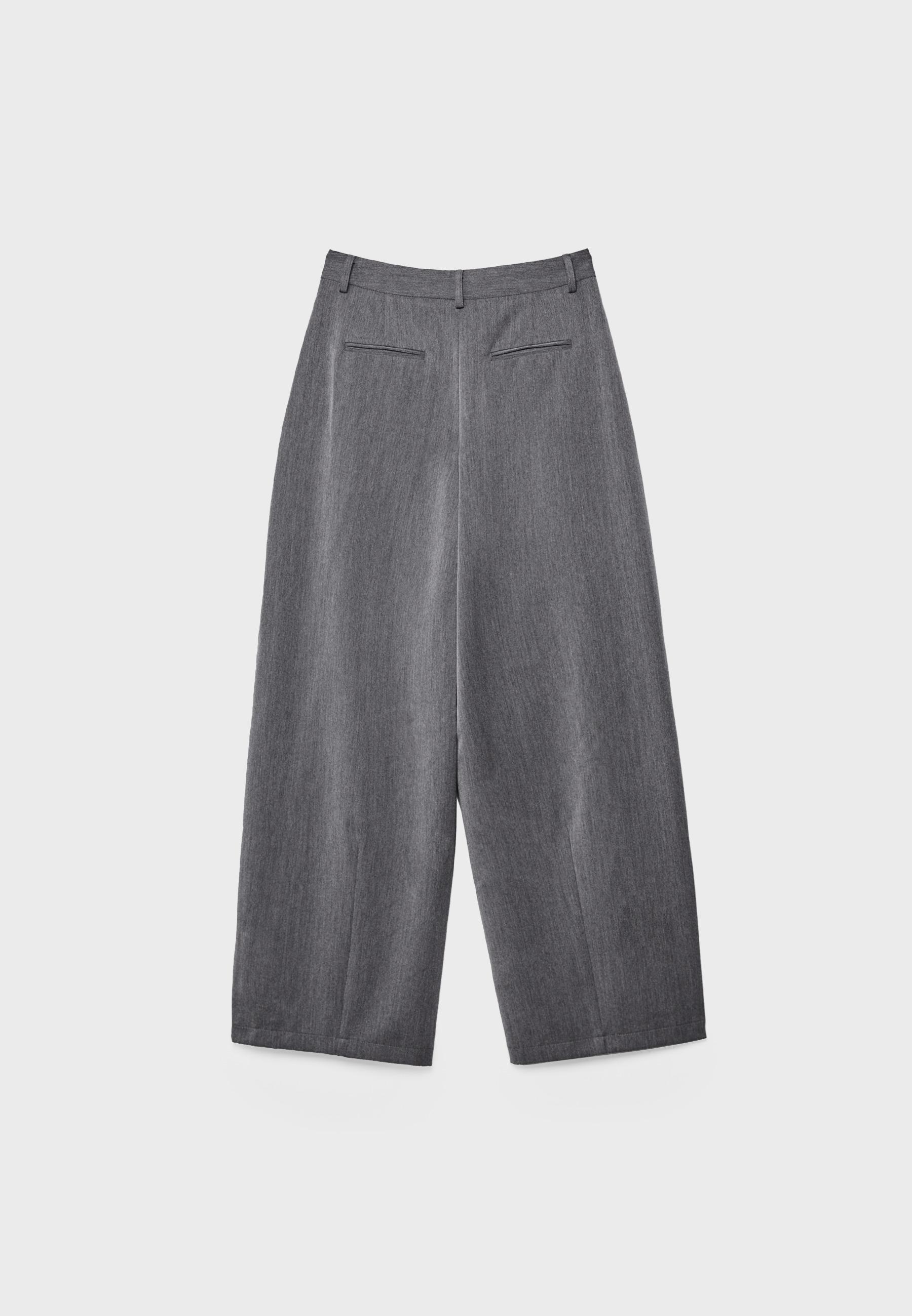 Barrel smart trousers with darts — Dark grey