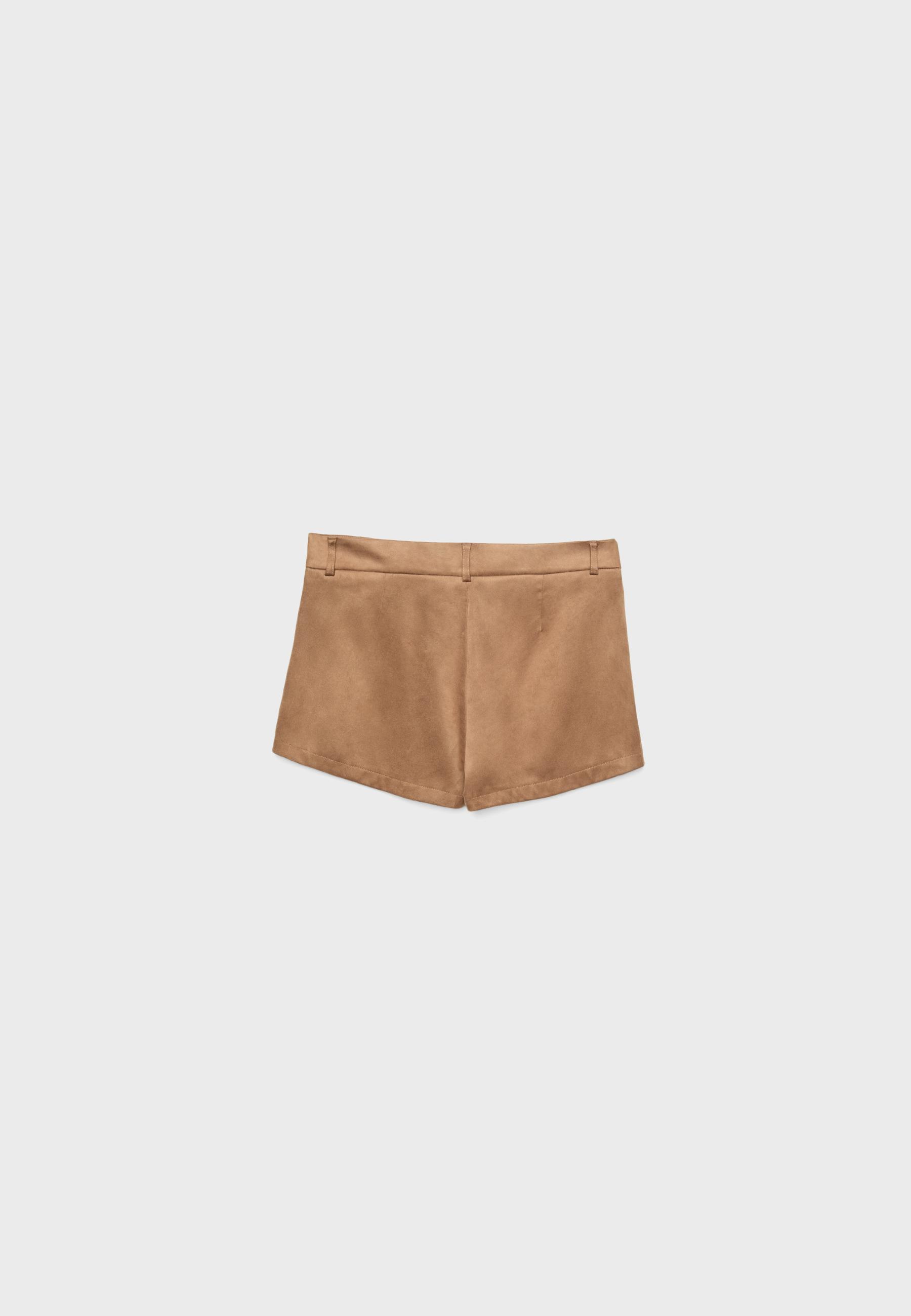 Faux suede mini shorts - Women's fashion | Stradivarius