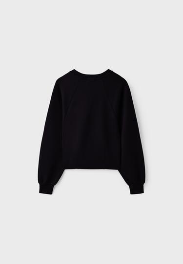 Soft-touch sweatshirt with fitted waist — Black 8