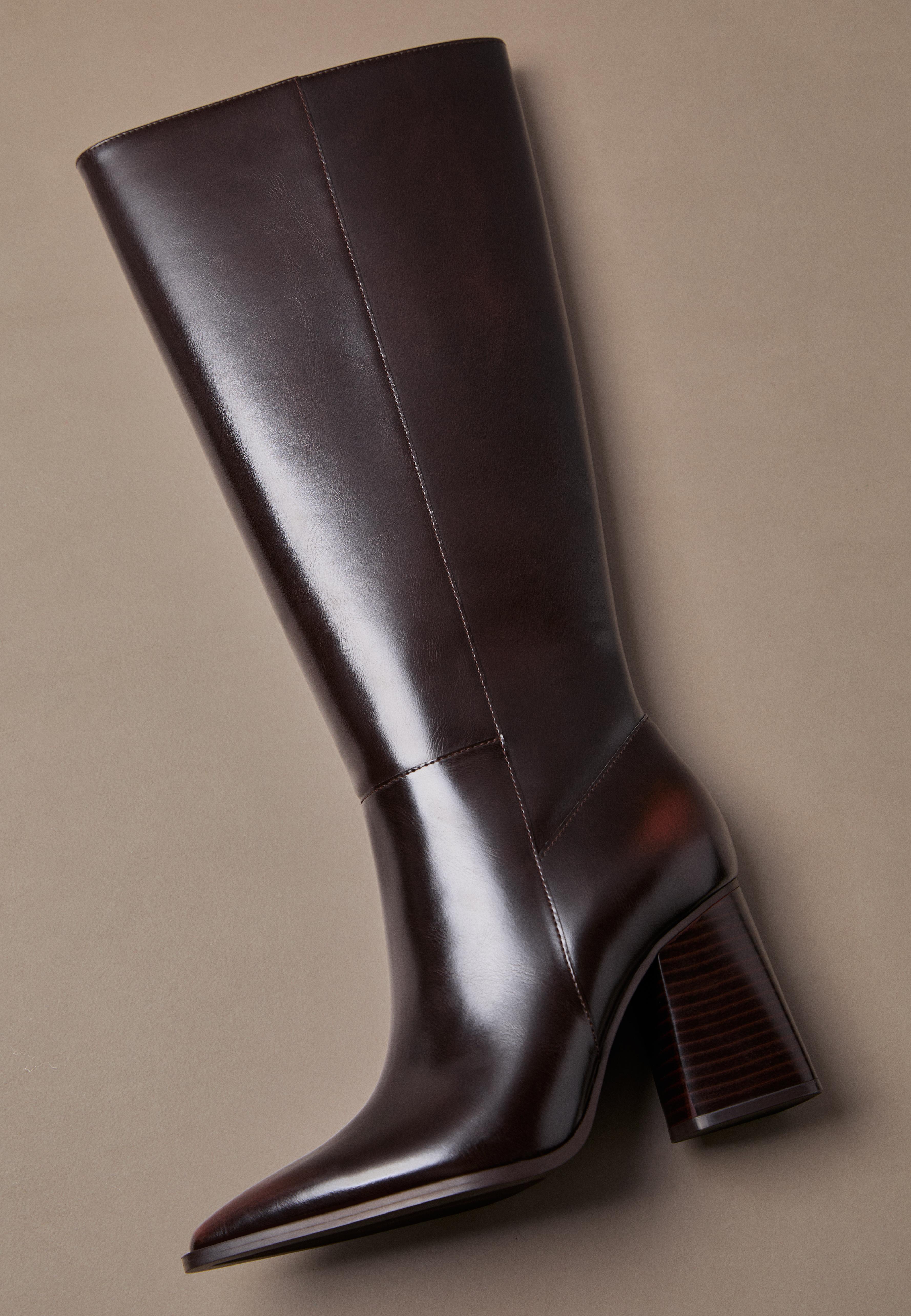 Brown High-Heel Boots — BROWN