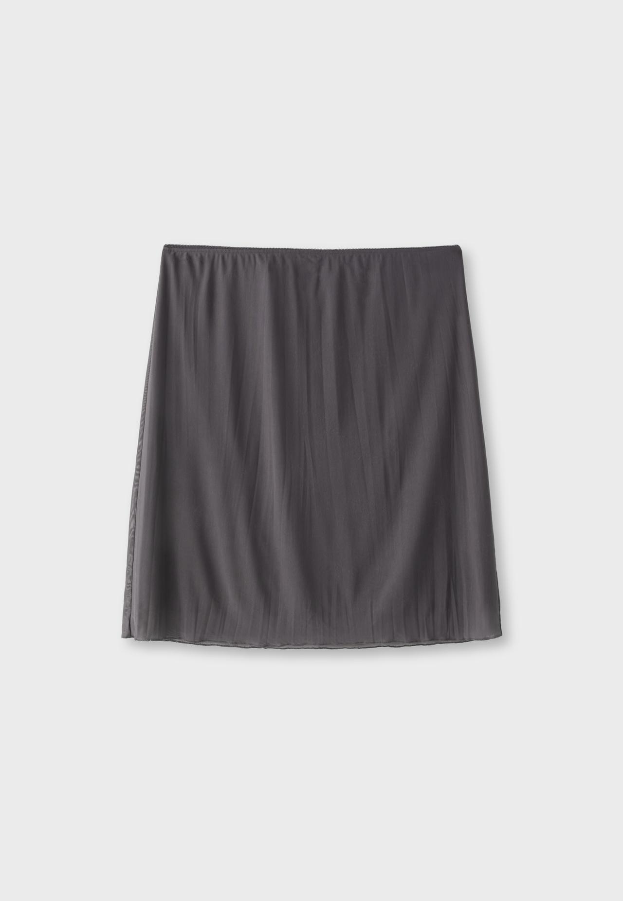 Tulle midi skirt — Dark grey